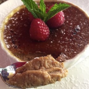 Gluten-free chocolate creme brulee from Vintry Wine & Whiskey